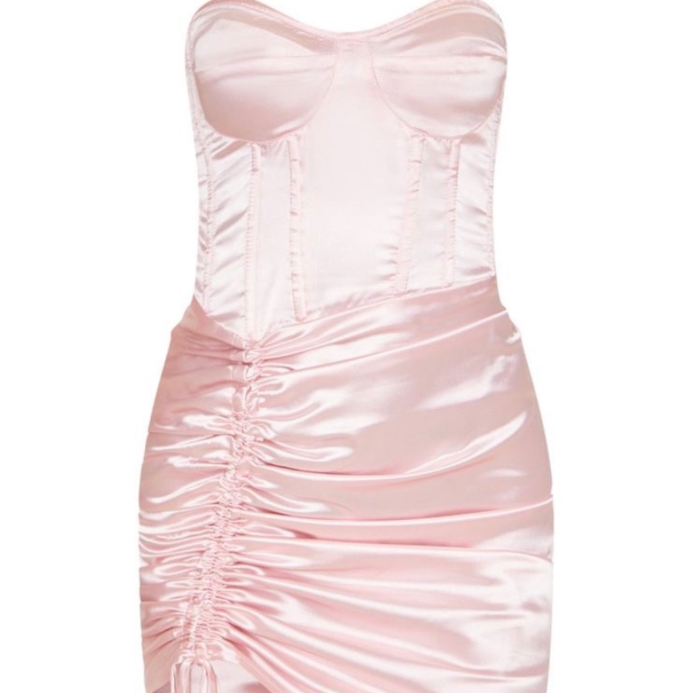 Light Pink Satin Dress